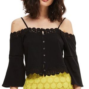 Topshop cold shoulder top